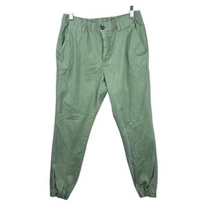 Bear‎ Bottom Chino Joggers Men's Size L Green Casual Stretch EUC
